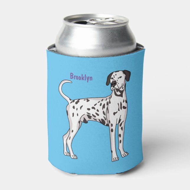 Dalmatian dog cartoon  can cooler (Can Front)
