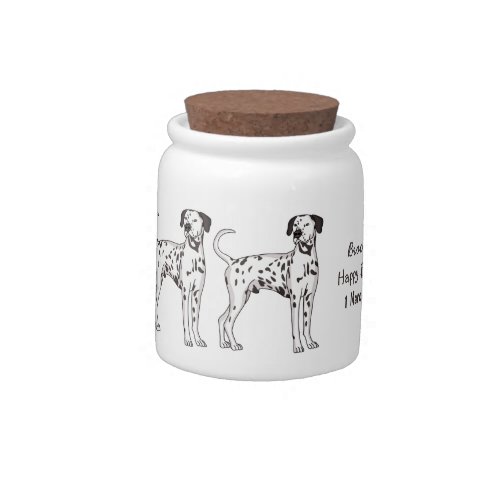 Dalmatian dog cartoon candy jar