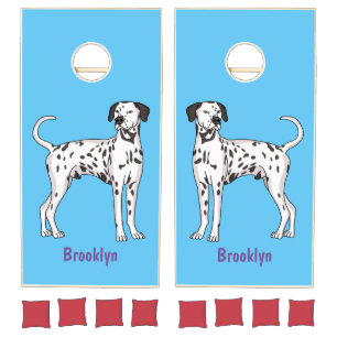Dalmatian dog cartoon cornhole set