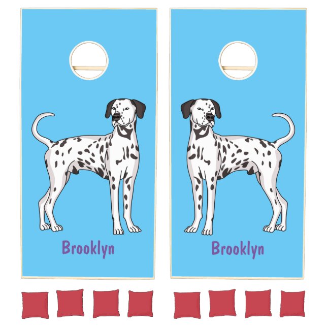 Dalmatian dog cartoon cornhole set (Set)
