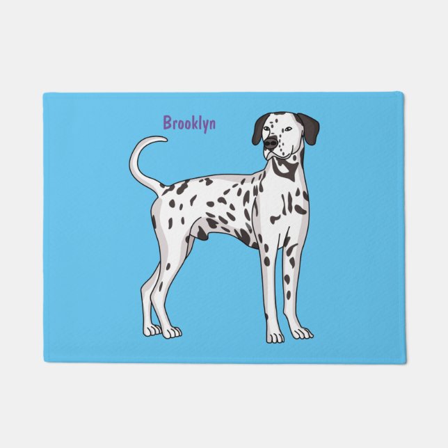 Dalmatian dog cartoon doormat (Front)