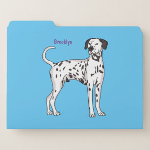 Dalmatian dog cartoon file folder