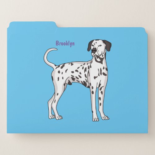 Dalmatian dog cartoon file folder