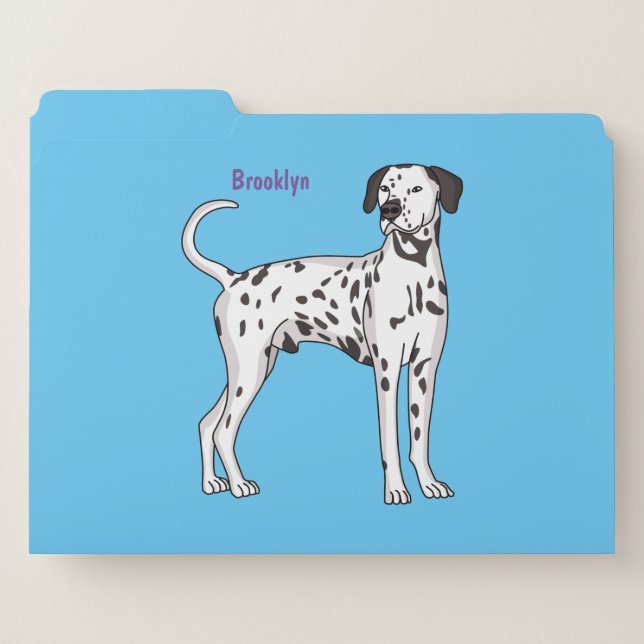 Dalmatian dog cartoon file folder (Front Left)