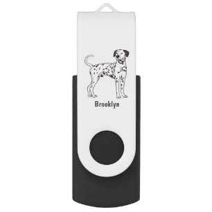 Dalmatian dog cartoon flash drive