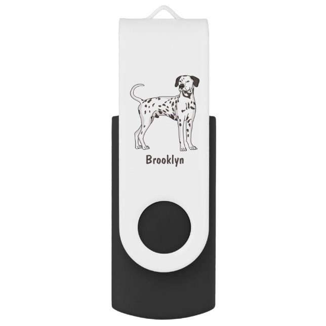 Dalmatian dog cartoon  flash drive (Front Vertical)