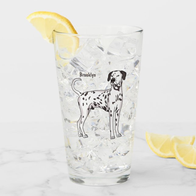 Dalmatian dog cartoon glass (Front Ice)