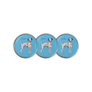 Dalmatian dog cartoon golf ball marker