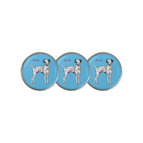 Dalmatian dog cartoon golf ball marker