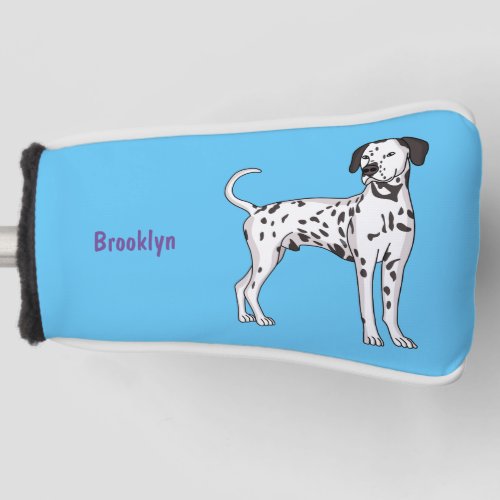 Dalmatian dog cartoon golf head cover