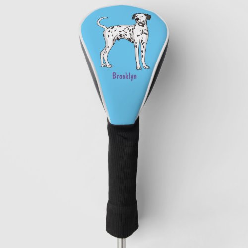 Dalmatian dog cartoon golf head cover