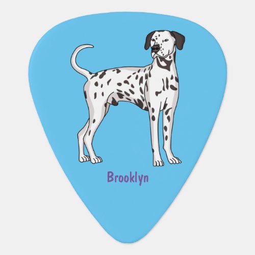 Dalmatian dog cartoon guitar pick