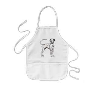Dalmatian dog cartoon kids' apron