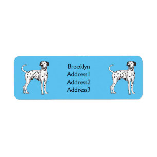 Dalmatian dog cartoon label