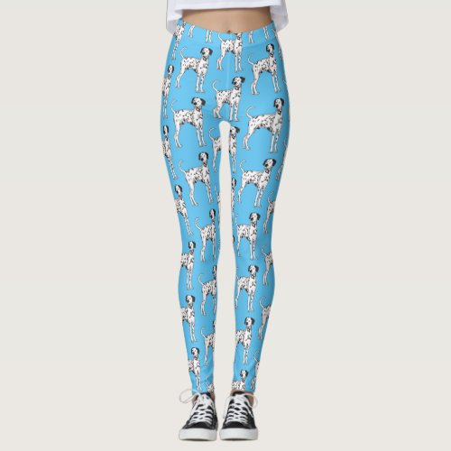 Dalmatian dog cartoon leggings