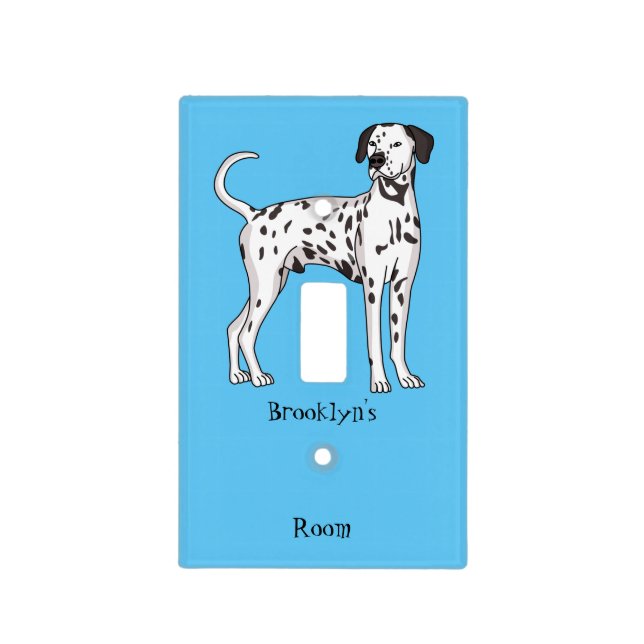 Dalmatian dog cartoon  light switch cover (Front)