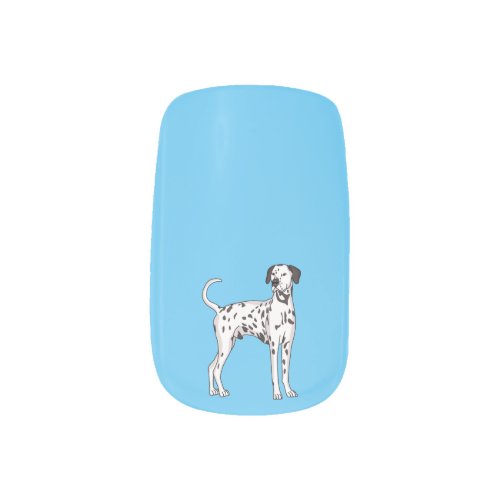 Dalmatian dog cartoon minx nail art