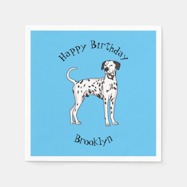 Dalmatian dog cartoon napkins (Front)