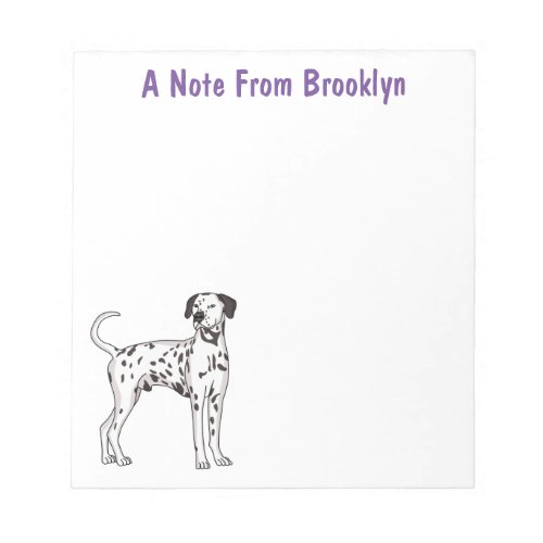 Dalmatian dog cartoon notepad