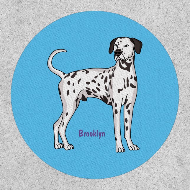 Dalmatian dog cartoon  patch (Front)