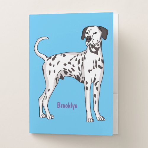 Dalmatian dog cartoon pocket folder