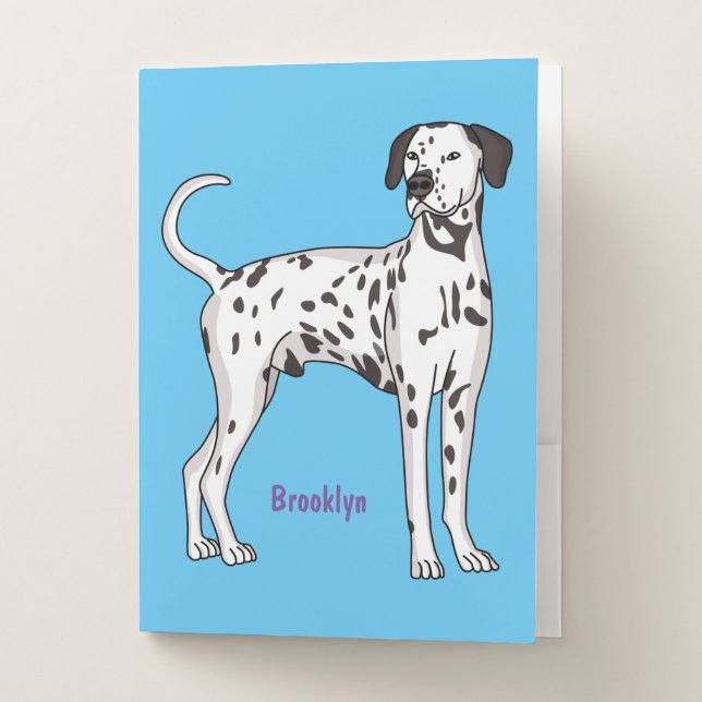 Dalmatian dog cartoon pocket folder (Front)