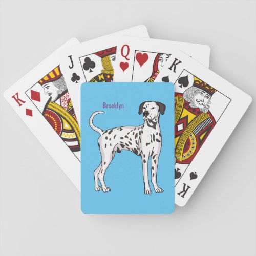 Dalmatian dog cartoon poker cards