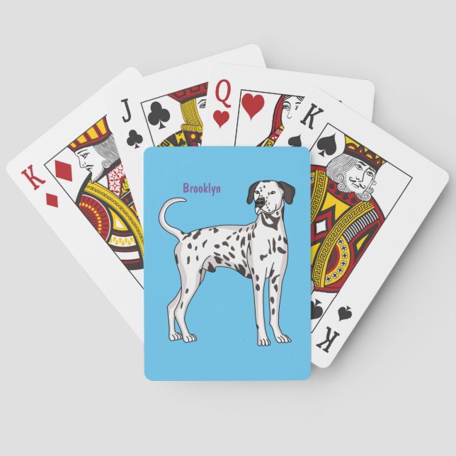 Dalmatian dog cartoon poker cards (Back)