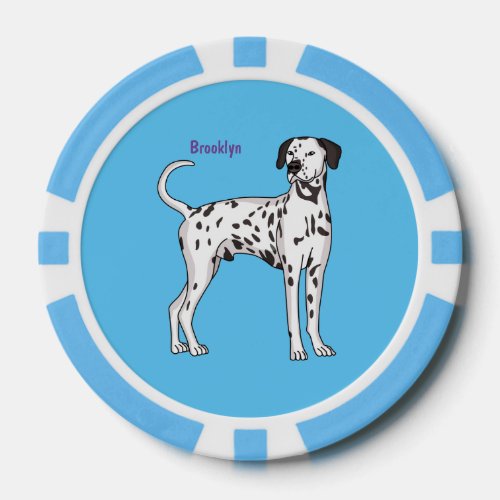 Dalmatian dog cartoon poker chips