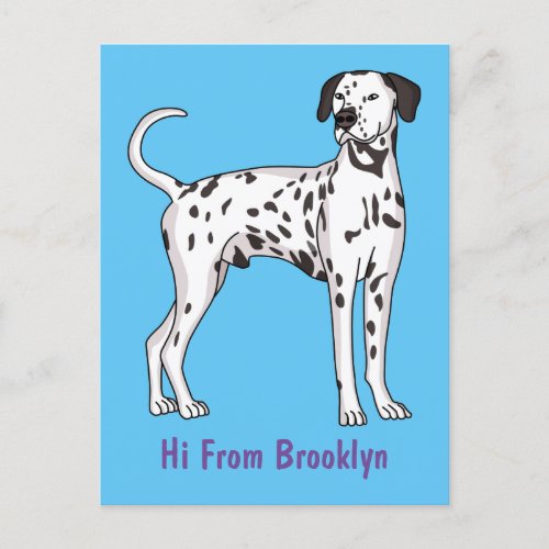 Dalmatian dog cartoon  postcard