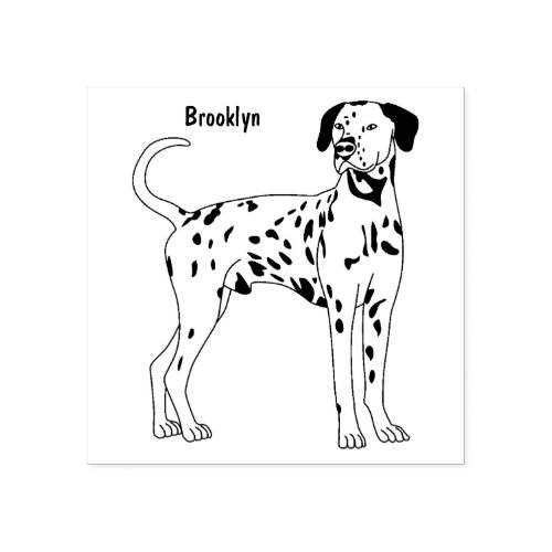 Dalmatian dog cartoon  rubber stamp