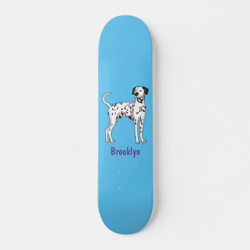 Dalmatian dog cartoon skateboard