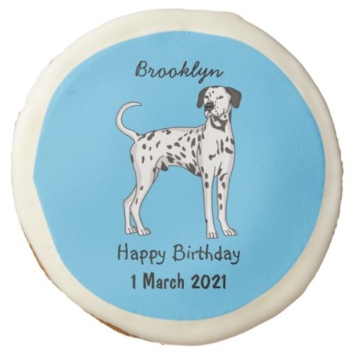 Dalmatian dog cartoon sugar cookie