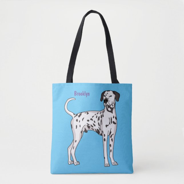 Dalmatian dog cartoon tote bag (Front)
