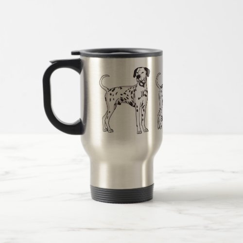 Dalmatian dog cartoon travel mug