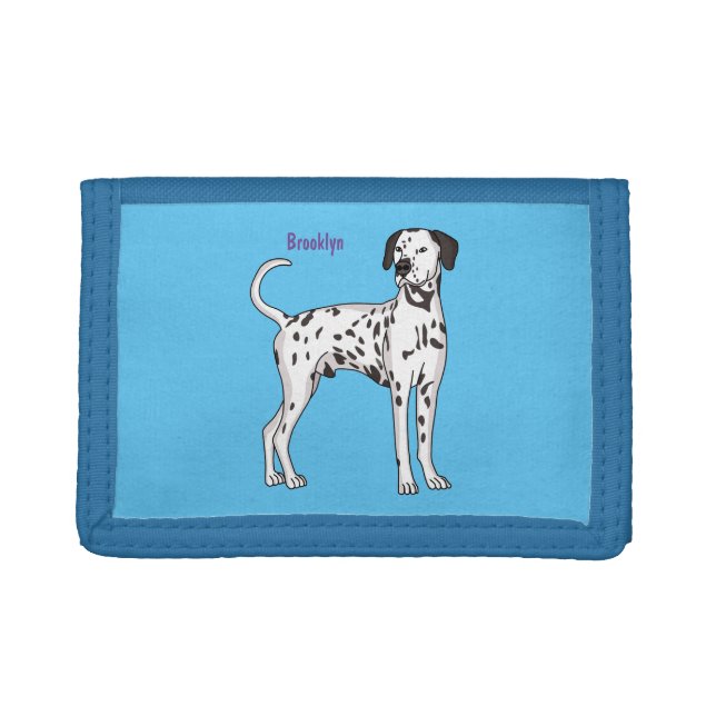 Dalmatian dog cartoon trifold wallet (Front)