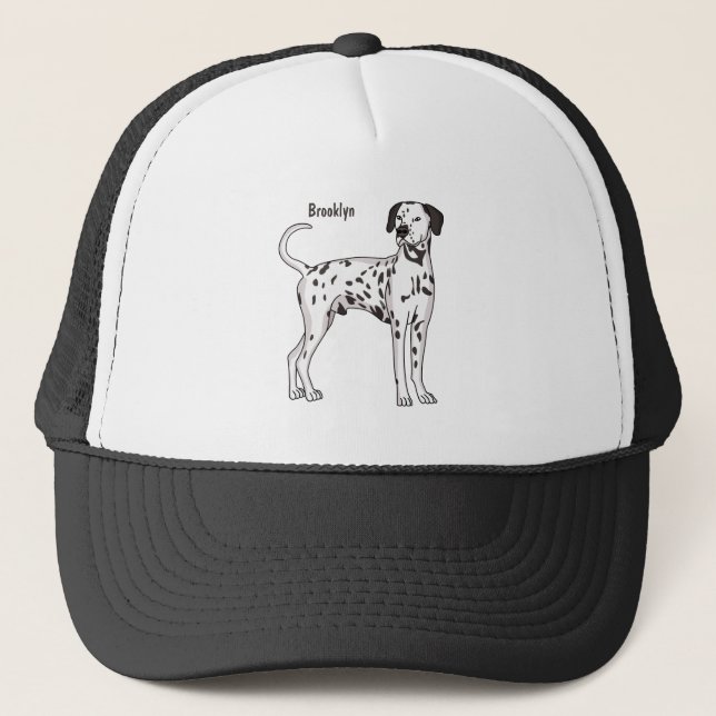 Dalmatian dog cartoon trucker hat (Front)