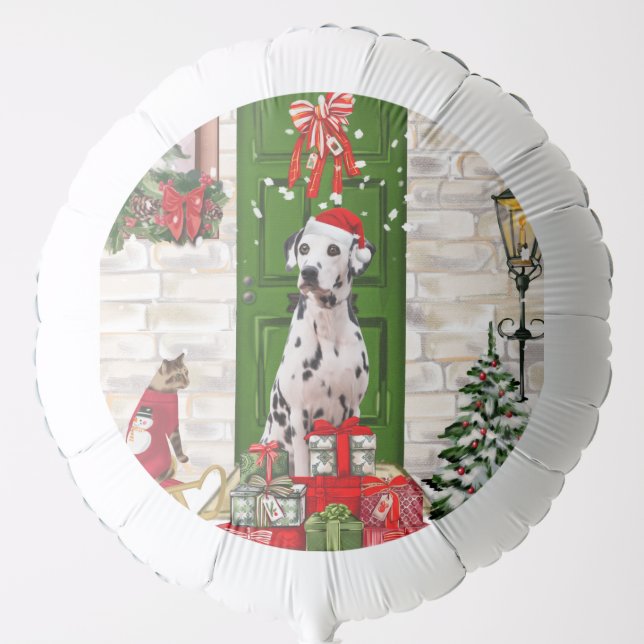 Dalmatian Dog Christmas   Balloon (Front)