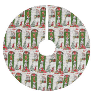 Dalmatian Dog Christmas Brushed Polyester Tree Skirt