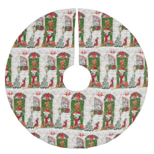 Dalmatian Dog Christmas Brushed Polyester Tree Skirt