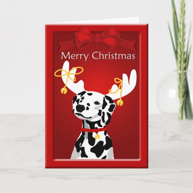 Dalmatian Dog Christmas Card (Front)
