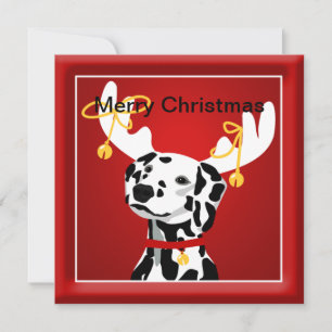 Dalmatian Dog Christmas Greeting Holiday Card