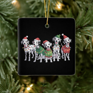Dalmatian Dog Christmas Lover Xmas Dog Mom Ceramic Ornament
