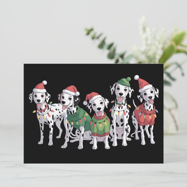 Dalmatian Dog Christmas Lover Xmas Dog Mom Holiday Card (Standing Front)
