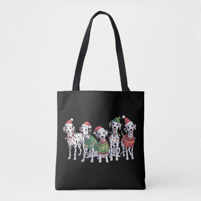 Dalmatian Dog Christmas Lover Xmas Dog Mom Tote Bag (Front)