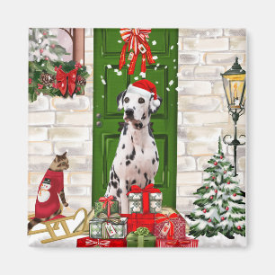 Dalmatian Dog Christmas Magnet