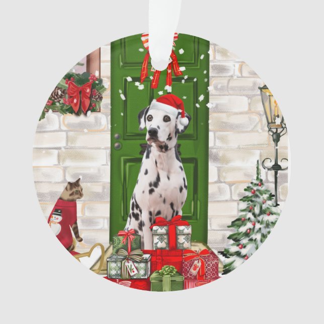 Dalmatian Dog Christmas   Ornament (Front)