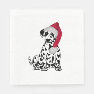 Dalmatian Dog Christmas Paper Napkins