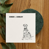 Dalmatian Dog Cocktail Napkin for wedding