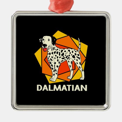 Dalmatian Dog Colorful Metal Ornament